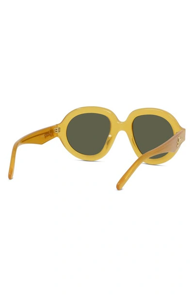 Shop Loewe Curvy 49mm Pilot Sunglasses In Shiny Yellow / Green