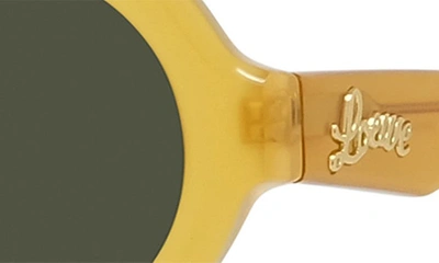 Shop Loewe Curvy 49mm Pilot Sunglasses In Shiny Yellow / Green