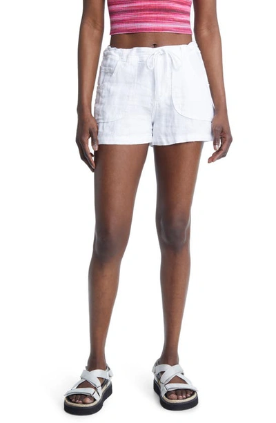 Shop Bdg Urban Outfitters Linen Drawstring Shorts In White