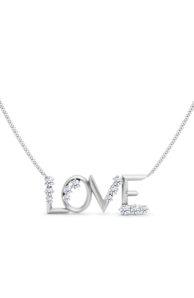 Shop Hautecarat Love Lab Created Diamond Necklace In 18k White Gold