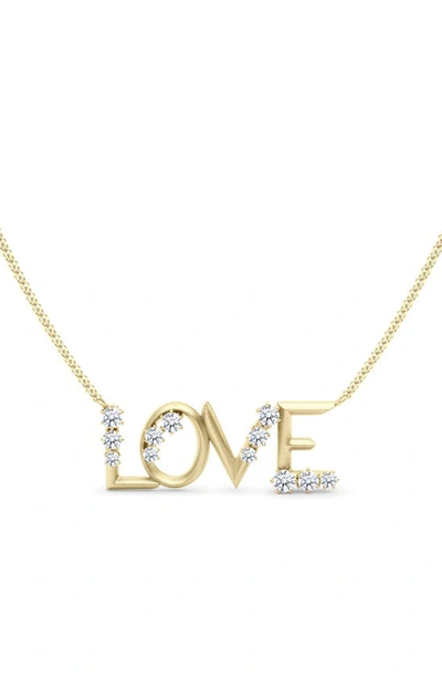 Shop Hautecarat Love Lab Created Diamond Necklace In 18k Yellow Gold