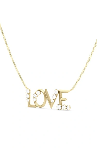 Shop Hautecarat Love Lab Created Diamond Necklace In 18k Yellow Gold