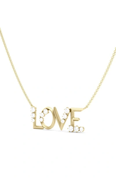 Hautecarat Love Lab-created Diamond Necklace In 18k Yellow Gold