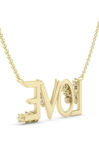 Shop Hautecarat Love Lab Created Diamond Necklace In 18k Yellow Gold