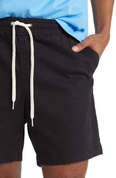 Pacsun Reed Twill Volley Shorts In Black Onyx
