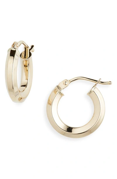 Shop Bony Levy 14k Gold Beveled Edge Hoop Earrings In 14ky