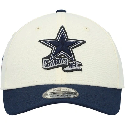 Shop New Era Youth  Cream/navy Dallas Cowboys 2022 Sideline Two-tone 39thirty Flex Hat