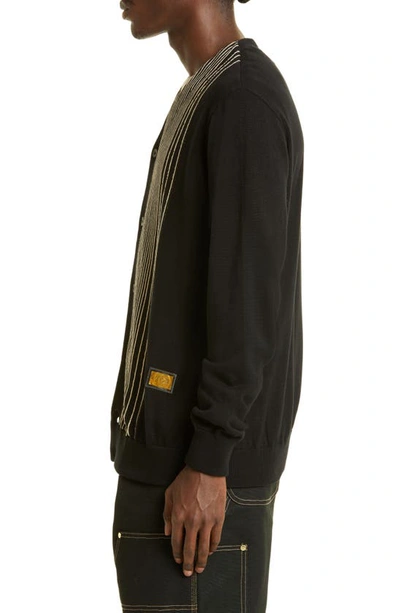 Shop Advisory Board Crystals Abc. 123. Vertical Stripe Cardigan In Anthracite Black