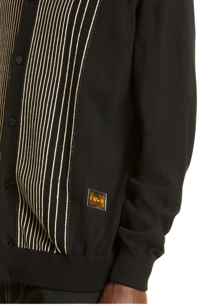 Shop Advisory Board Crystals Abc. 123. Vertical Stripe Cardigan In Anthracite Black