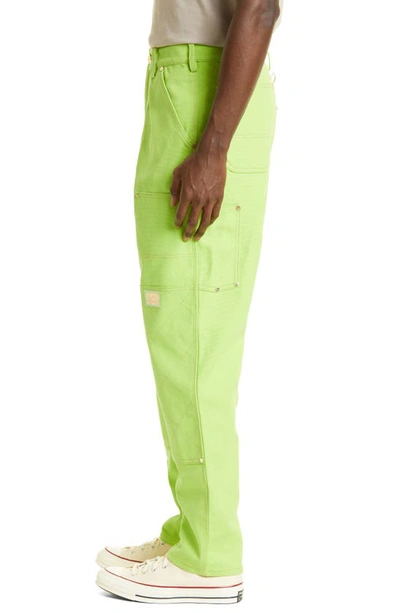 Shop Advisory Board Crystals Abc. 123. Diamond Stitch Double Knee Pants In Citrine Green