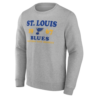 Shop Fanatics Branded Heather Charcoal St. Louis Blues Fierce Competitor Pullover Sweatshirt