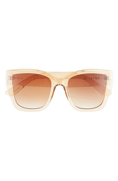 Shop Aire Haedus 53mm Gradient Square Sunglasses In Nude / Brown Grad