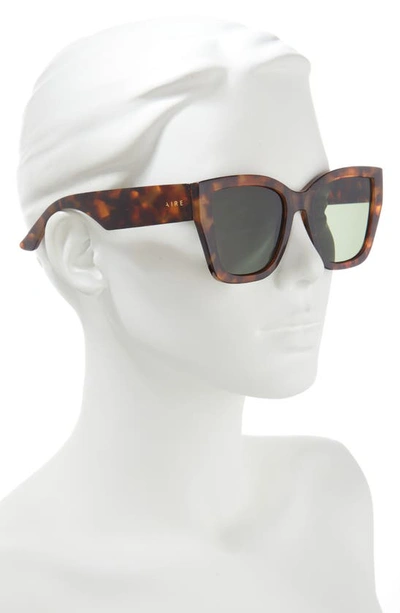 Shop Aire Haedus 53mm Gradient Square Sunglasses In Tort / Green Mono