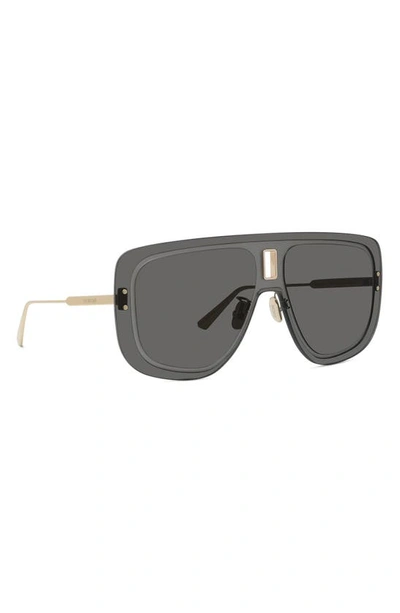 Shop Dior Ultra Mu Mask Sunglasses In Gold/ Grey