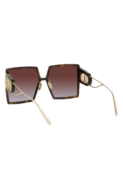 Shop Dior 30montaigne Su 58mm Square Sunglasses In Havana And Gold/brown