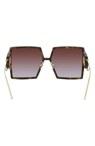 Shop Dior 30montaigne Su 58mm Square Sunglasses In Havana And Gold/brown