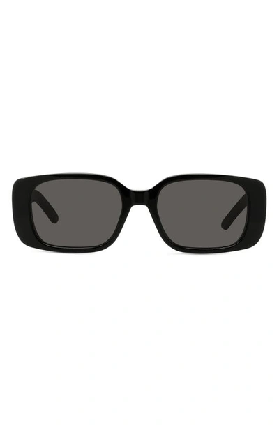 Shop Dior Wil S2u 53mm Rectangular Sunglasses In Black/ Grey