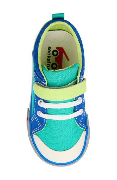 Shop See Kai Run Kids' Tanner Sneaker In Turquoise/ Multi