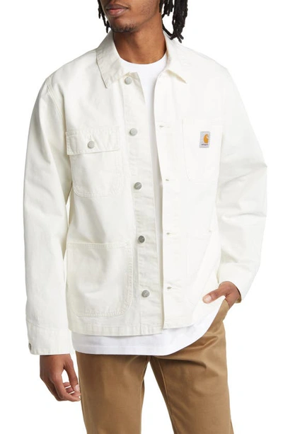 Shop Carhartt Michigan Chore Coat In Off-white