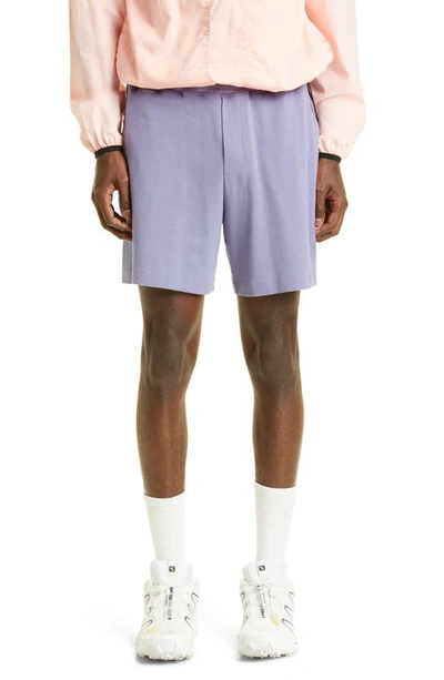 Shop Ranra Flogo Stone Sweat Shorts In Purple 0707