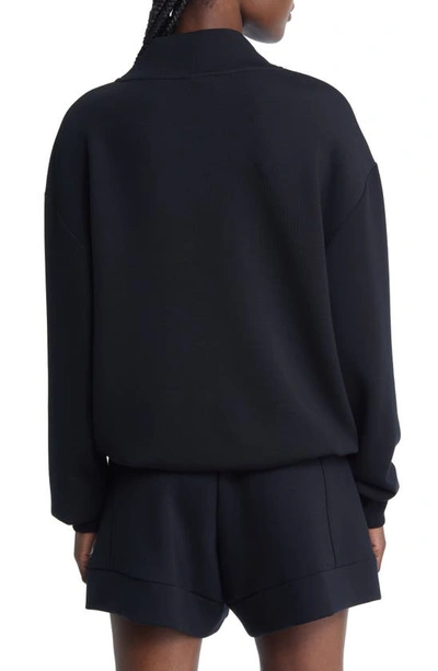 Shop Varley Betsy Funnel Neck Sweatshirt In Black