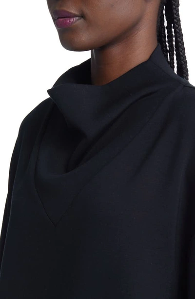 Shop Varley Betsy Funnel Neck Sweatshirt In Black