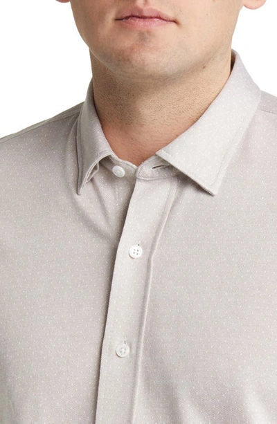 Shop 34 Heritage Star Dot Print Cotton Button-up Shirt In Simply Taupe