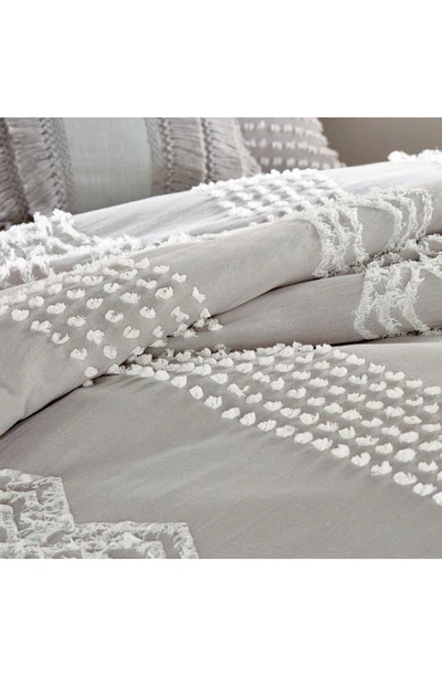 Peri Home Cut Geo Cotton King Duvet Cover Bedding In Grey