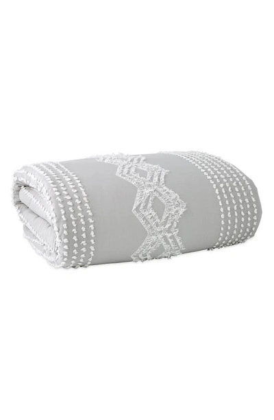 Peri Home Cut Geo Cotton King Duvet Cover Bedding In Grey