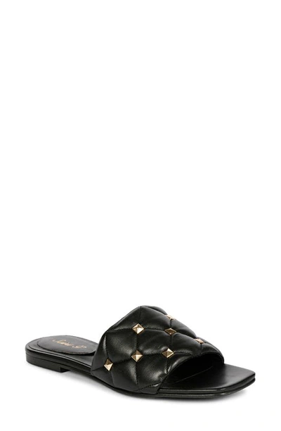 Shop Saint G Ludovica Studded Slide Sandal In Black