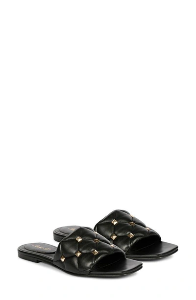 Shop Saint G Ludovica Studded Slide Sandal In Black