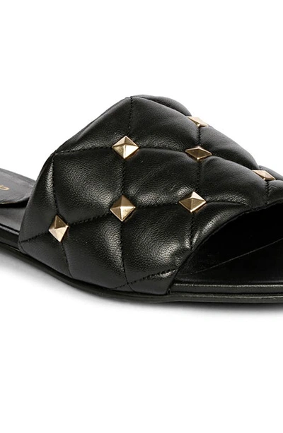 Shop Saint G Ludovica Studded Slide Sandal In Black