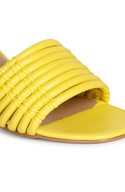 Shop Saint G Bethany Block Heel Slide Sandal In Yellow