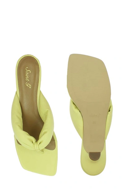 Shop Saint G Amorina Leather Sandal In Yellow