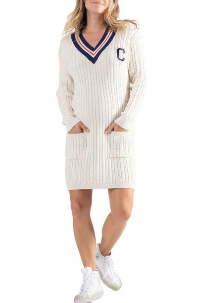 Shop Cache Coeur Nautical Maternity/nursing Sweater Dress In Ivory