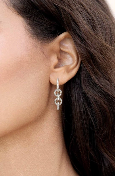 Ettika Multi-ring Crystal Dangle 18k Gold Plated Earrings In Gold
