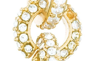 Ettika Multi-ring Crystal Dangle 18k Gold Plated Earrings In Gold