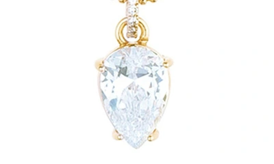Ettika Thin And Delicate Cubic Zirconia Pendant Necklace In Gold
