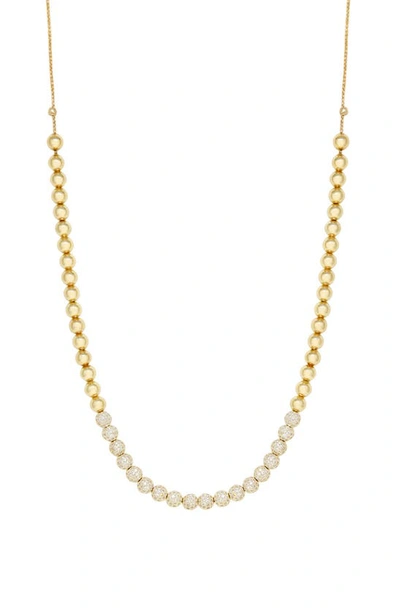 Shop Ettika Show Yourself Pavé Bead Necklace In Gold