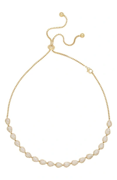 Shop Ettika Pavé Teardrop Bead Necklace In Gold
