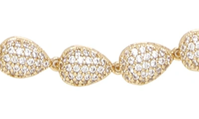 Shop Ettika Pavé Teardrop Bead Necklace In Gold