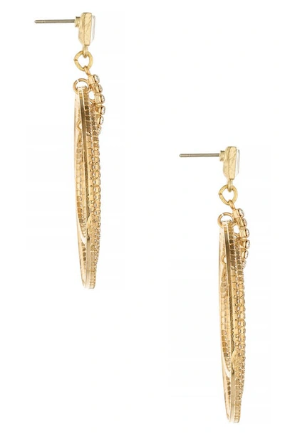 Shop Ettika Disco Crystal Earrings In Gold