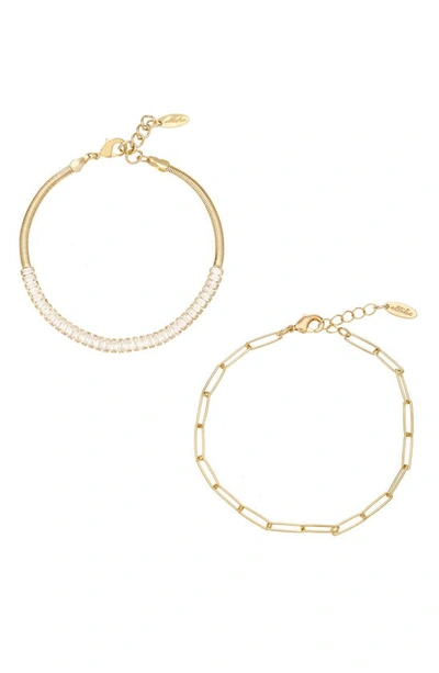 Shop Ettika Set Of 2 Bracelets In Gold