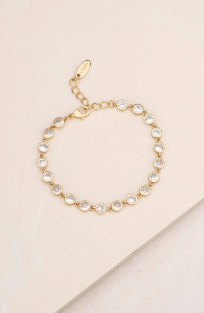 Ettika Everyday Cubic Zirconia Link Bracelet In Gold