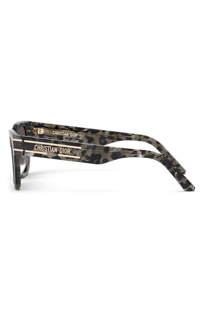 Shop Dior 'signature S6u 54mm Rectangular Sunglasses In Grey/ Other / Smoke