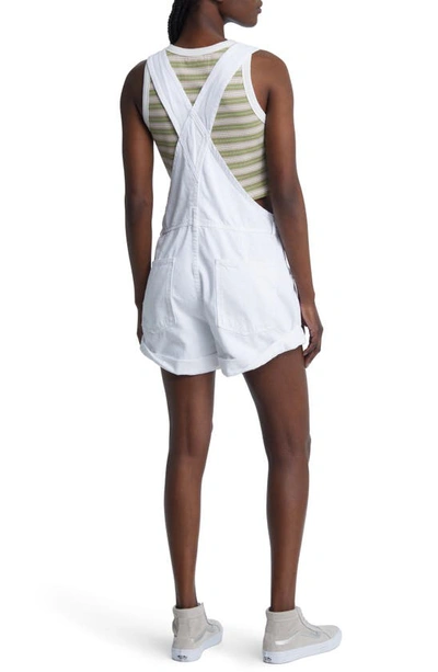 Free People Ziggy Shortalls In Optic White