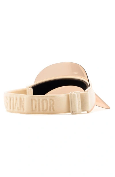 Shop Dior 'club V1u Transparent Visor In Matte Beige / Violet