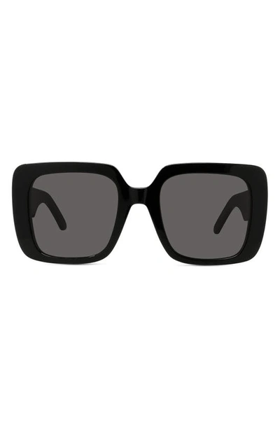 Shop Dior Wil S3u 55mm Square Sunglasses In Black/ Grey