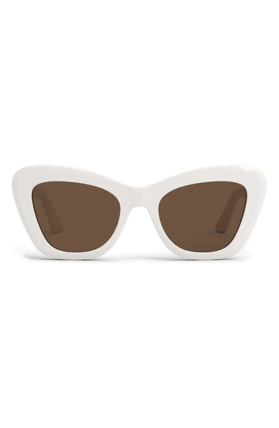 Shop Dior 'bobby B1u 52mm Cat Eye Sunglasses In Ivory / Roviex