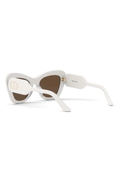 Shop Dior 'bobby B1u 52mm Cat Eye Sunglasses In Ivory / Roviex